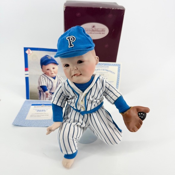 Ashton-Drake Galleries Other - Ashton Drake Yolanda Bello Paul Baseball Porcelain Doll Precious Playmates Box